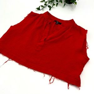 Lulus fringe crop top